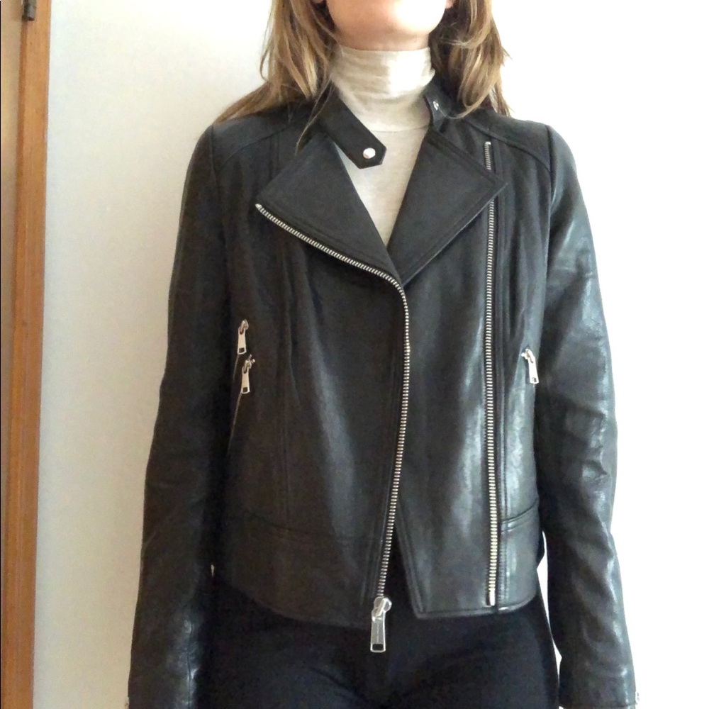 Andre Marc Leather Racer Jacket